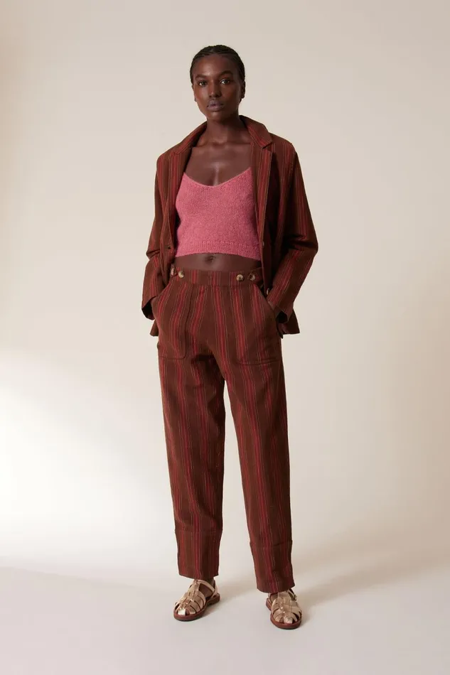 Pulls and Vests Women Leon and Harper Mia Plain Top Pink
