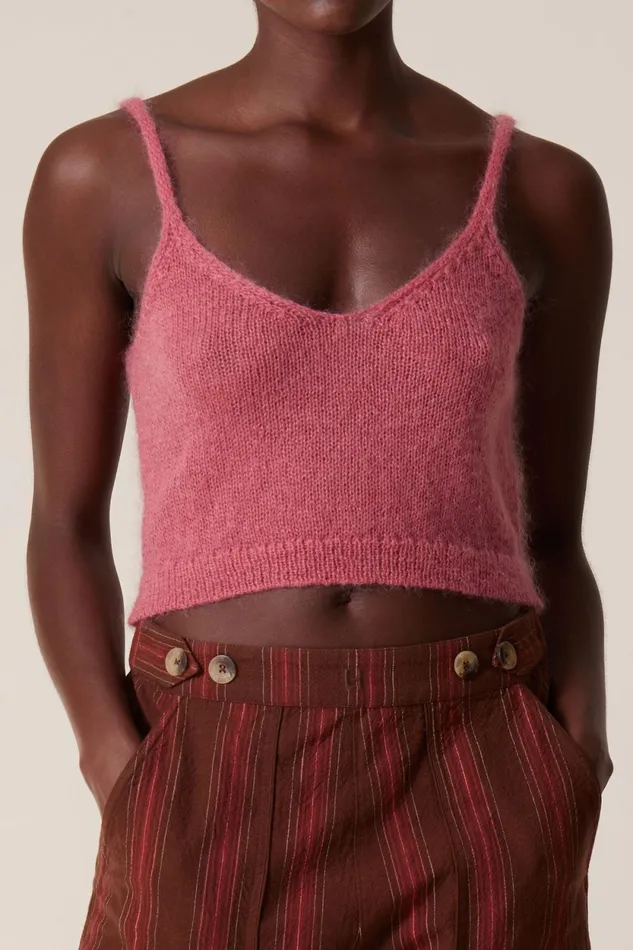 Pulls and Vests Women Leon and Harper Mia Plain Top Pink