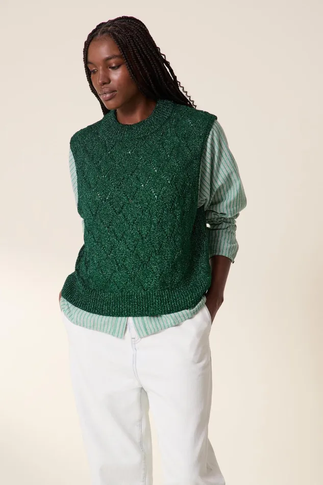 Pulls and Vests Women Leon and Harper Pull Mitsou Pl3 Green