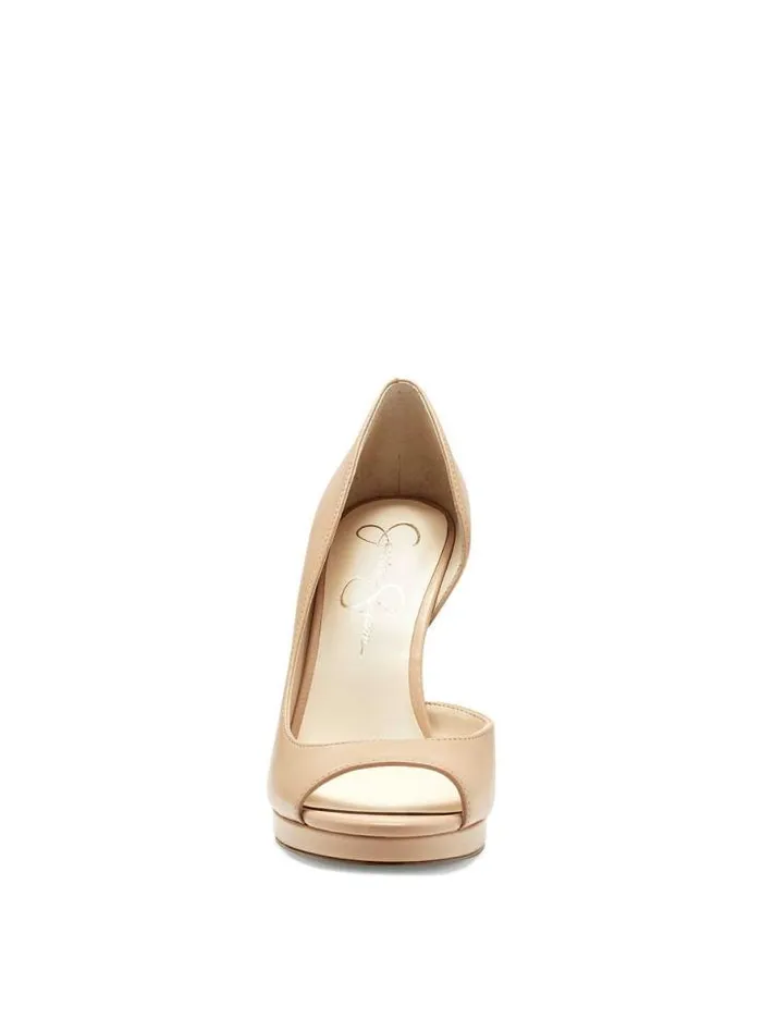 Pumps Shoes Jessica Simpson Kimli Peep Toe Pump In Buff
