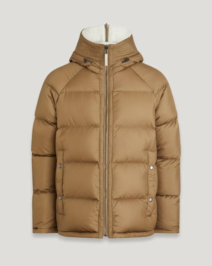 Quilt and Down Jackets Men Belstaff Centenary Reversible Down Jacket Chalk British Khaki