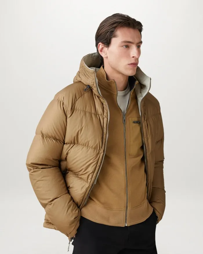 Quilt and Down Jackets Men Belstaff Centenary Reversible Down Jacket Chalk British Khaki