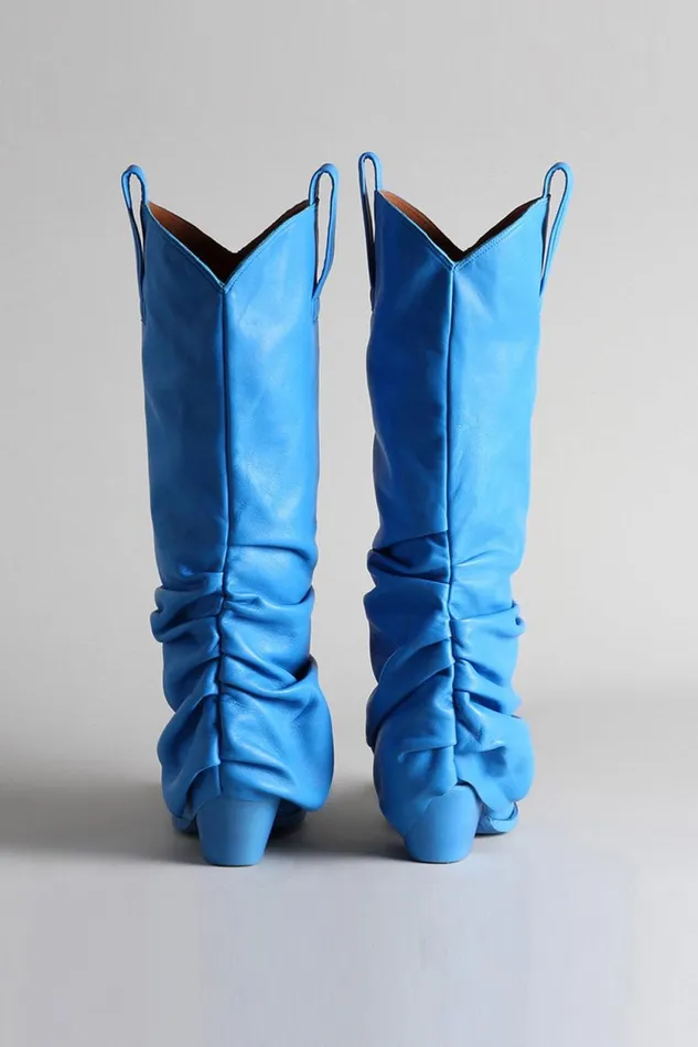 R13 Boots Women Mid Cowboy Boots 8211 Electric Blue R13 Boots Women Mid Cowboy Boots 8211 Electric Blue