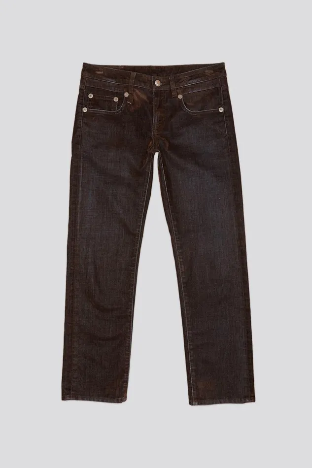R13 Boy Straight Women BOY STRAIGHT JEAN 8211 FLOCKED BROWN