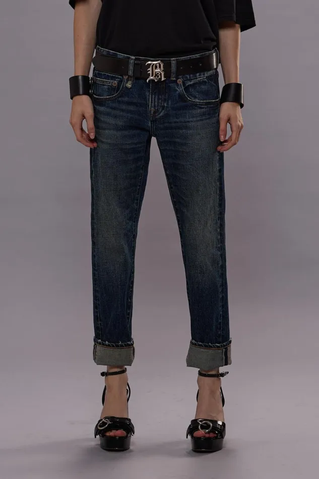 R13 Boy Straight Women BOY STRAIGHT JEANS 8211 MELVIN BLUE STRETCH
