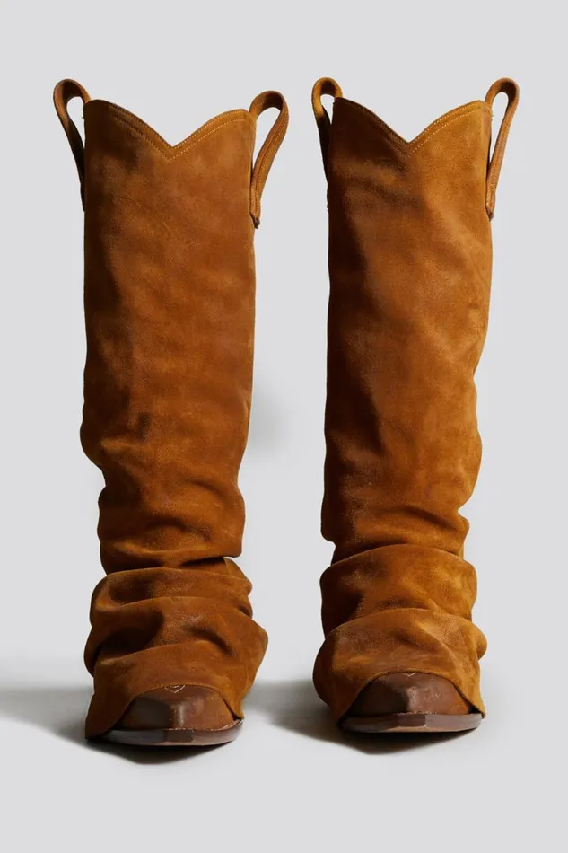 R13 Cowboys Women MID COWBOY BOOT 8211 LIGHT BROWN