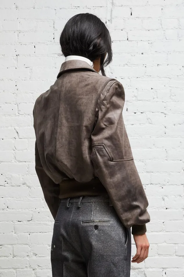 R13 Jackets and Coats Women AMERICANA ZIP JACKET 8211 DISTRESSED GREY