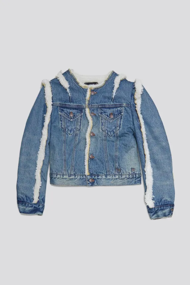 R13 Jackets and Coats Women SHERPA OVERFLOW TRUCKER 8211 CLINTON BLUE