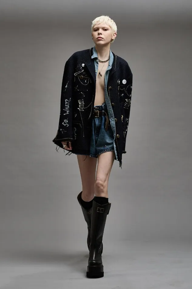 R13 Jackets and Coats Women SLOUCH CHORE JACKET 8211 GRAFFITI TWEED