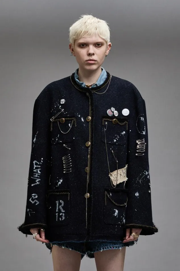 R13 Jackets and Coats Women SLOUCH CHORE JACKET 8211 GRAFFITI TWEED