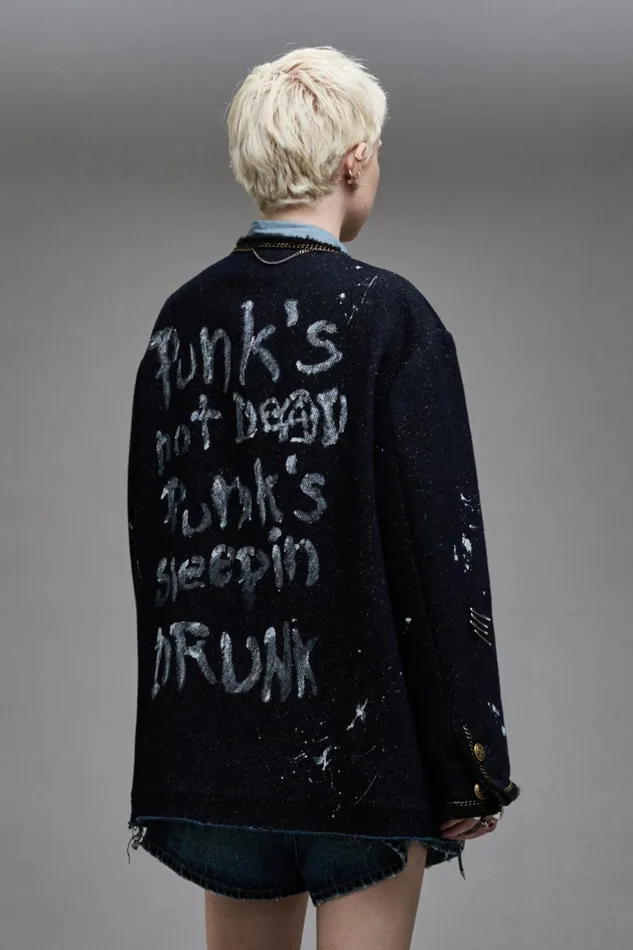 R13 Jackets and Coats Women SLOUCH CHORE JACKET 8211 GRAFFITI TWEED