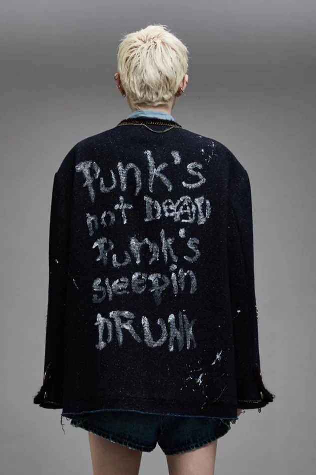 R13 Jackets and Coats Women SLOUCH CHORE JACKET 8211 GRAFFITI TWEED