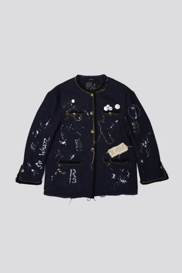 R13 Jackets and Coats Women SLOUCH CHORE JACKET 8211 GRAFFITI TWEED