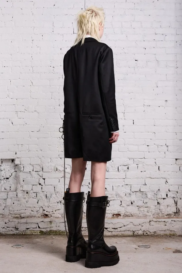 R13 Jackets and Coats Women TUXEDO ROMPER 8211 BLACK