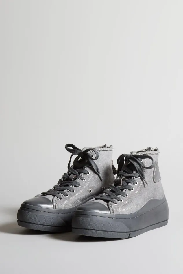 R13 Sale Men KURT HIGH TOP 8211 LIGHT GREY DENIM