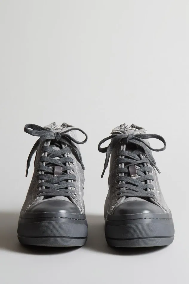 R13 Sale Men KURT HIGH TOP 8211 LIGHT GREY DENIM