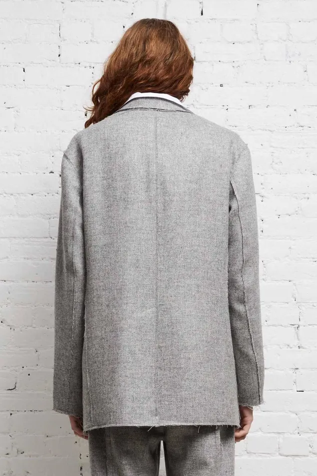 R13 Sale Men RAW CUT BLAZER 8211 LIGHT HEATHER GREY