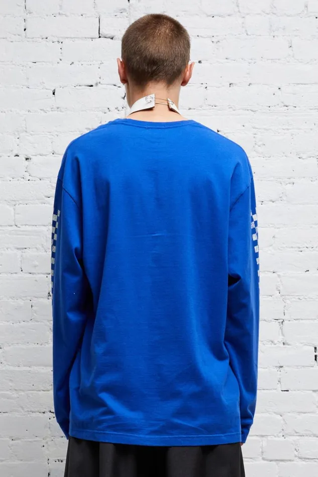 R13 Sale Men SKATE LONG SLEEVE T 8211 BLUE