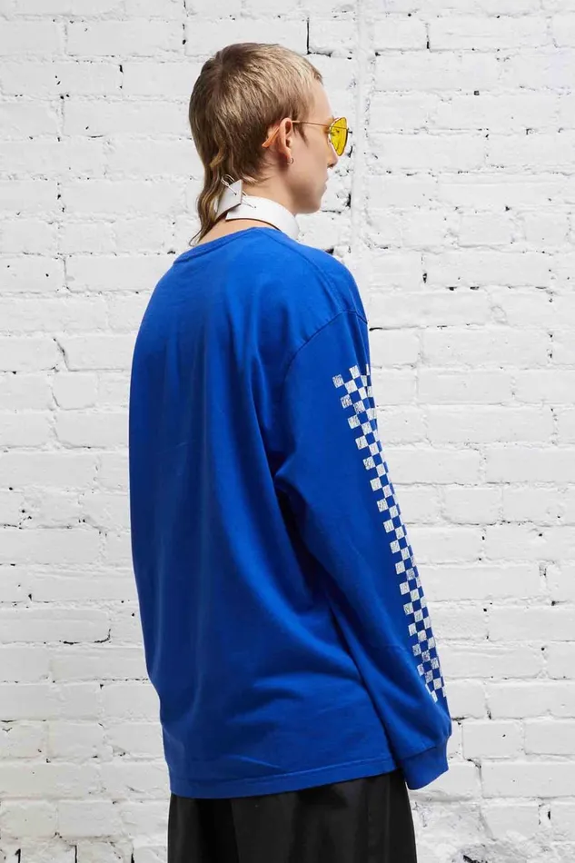 R13 Sale Men SKATE LONG SLEEVE T 8211 BLUE
