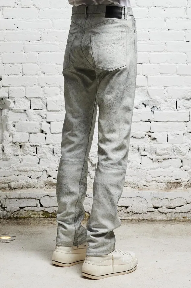 R13 Sale Women AXL SLIM 8211 CRACKLE WHITE