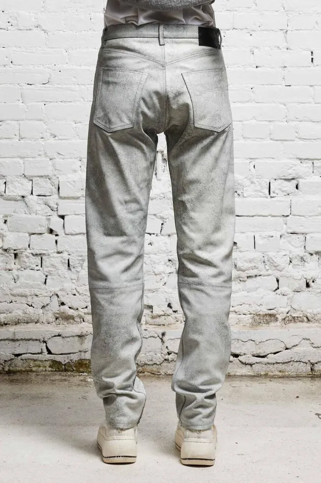 R13 Sale Women AXL SLIM 8211 CRACKLE WHITE