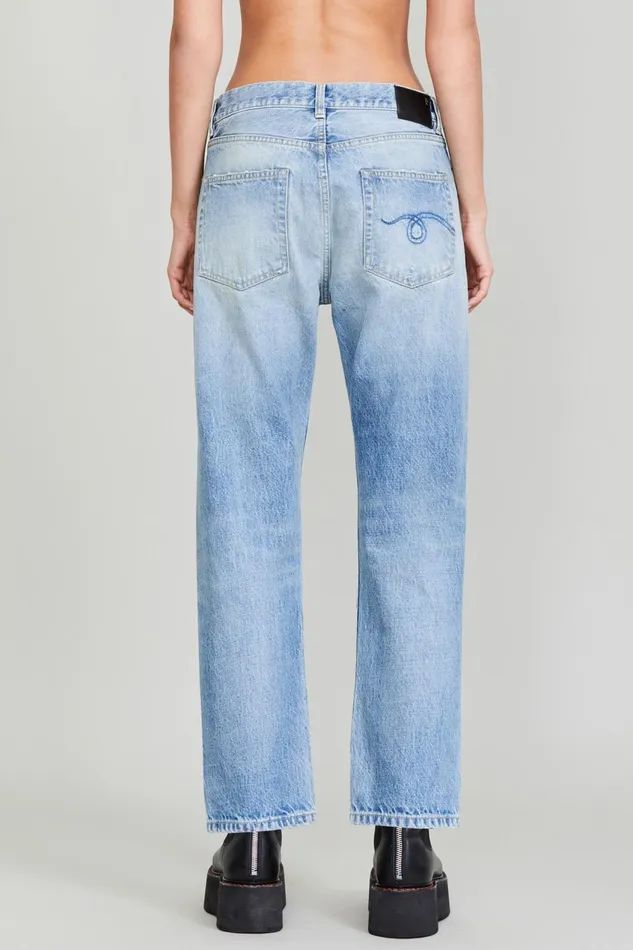 R13 Sale Women BOYFRIEND JEAN 8211 EASTON BLUE