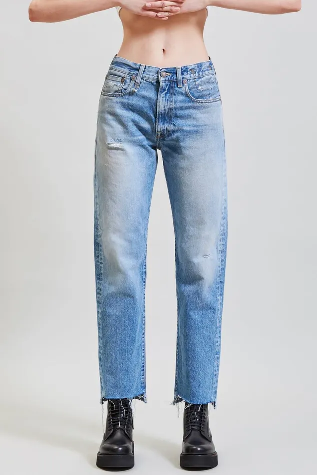 R13 Sale Women BOYFRIEND JEAN 8211 IRVING BLUE