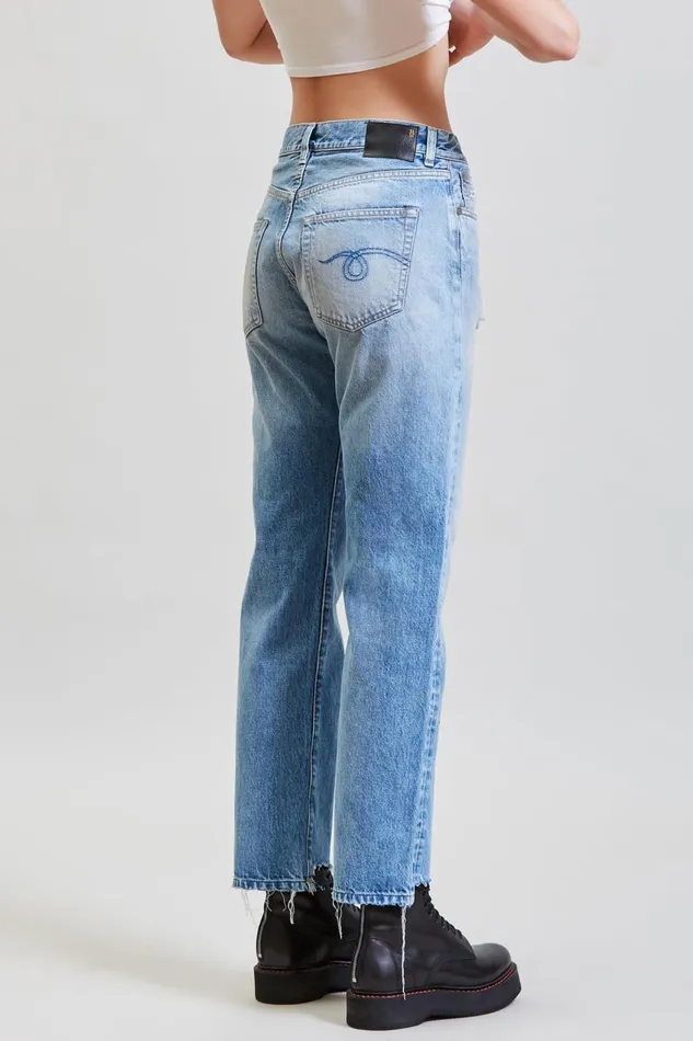 R13 Sale Women BOYFRIEND JEAN 8211 IRVING BLUE