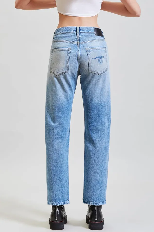 R13 Sale Women BOYFRIEND JEAN 8211 IRVING BLUE