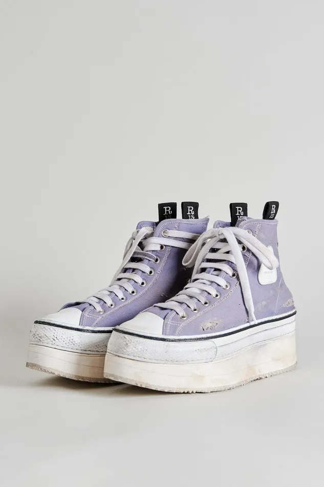 R13 Sale Women COURTNEY PLATFORM HIGH TOP SNEAKER 8211 LILAC