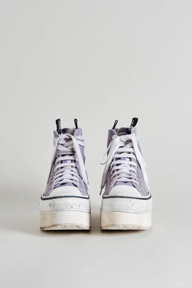 R13 Sale Women COURTNEY PLATFORM HIGH TOP SNEAKER 8211 LILAC