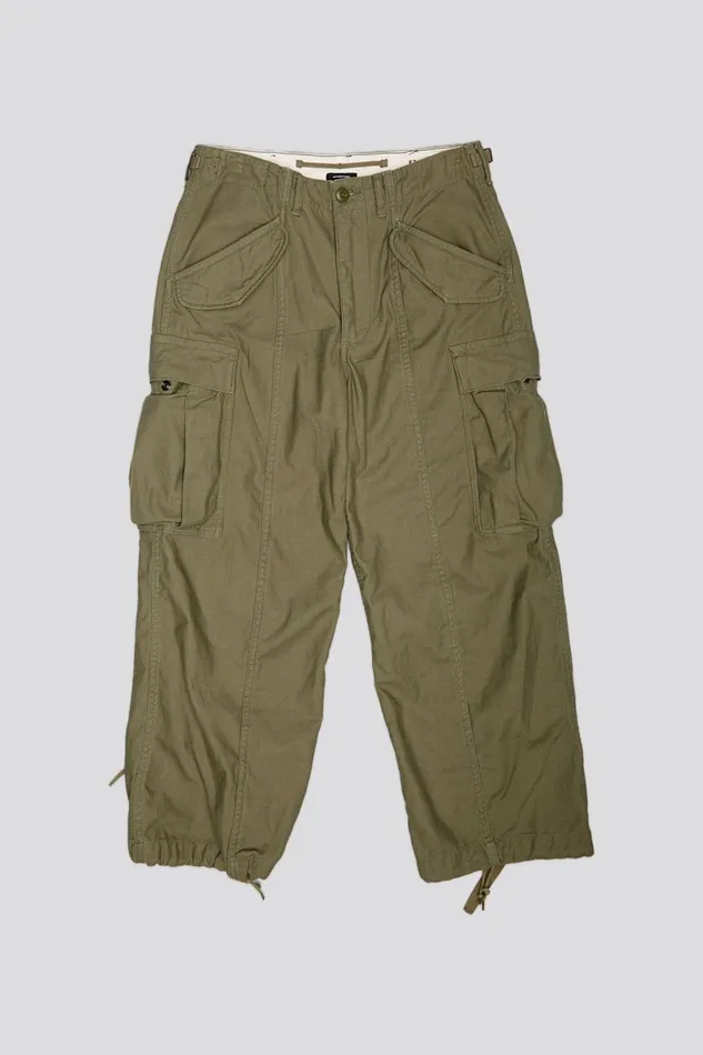 R13 Sale Women CROPPED CARGO PANTS 8211 VINTAGE OLIVE DRAB