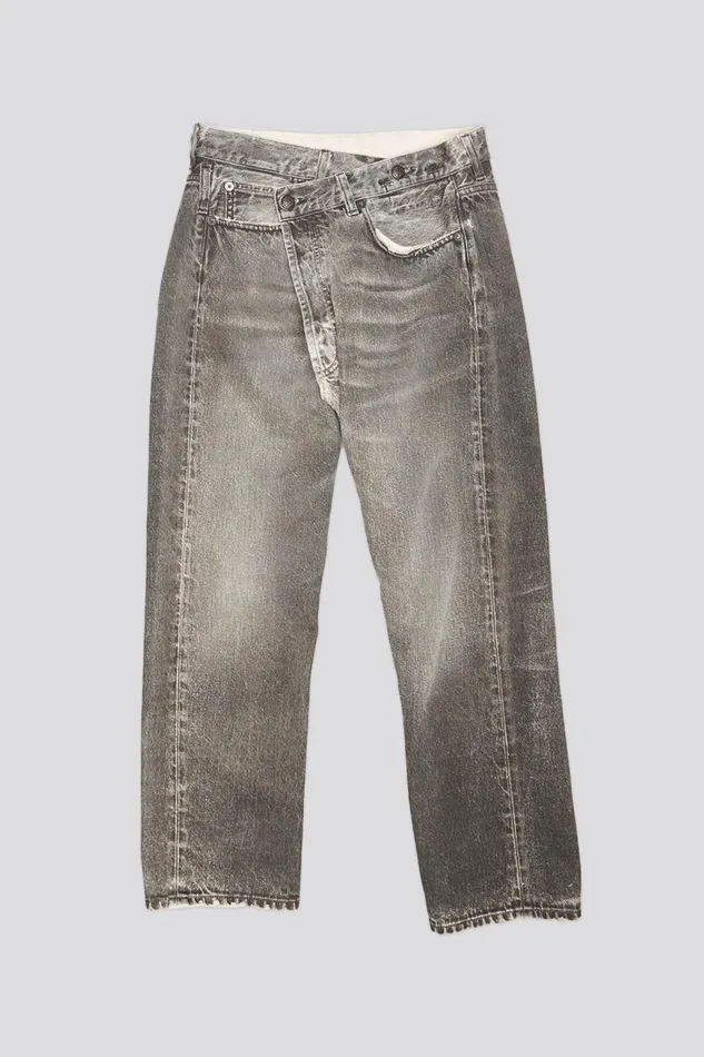 R13 Sale Women CROSS OVER JEAN 8211 MUD GREY