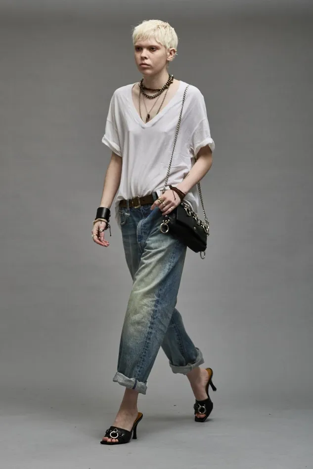 R13 Sale Women CUFFED XBOYFRIEND 8211 CLINTON BLUE