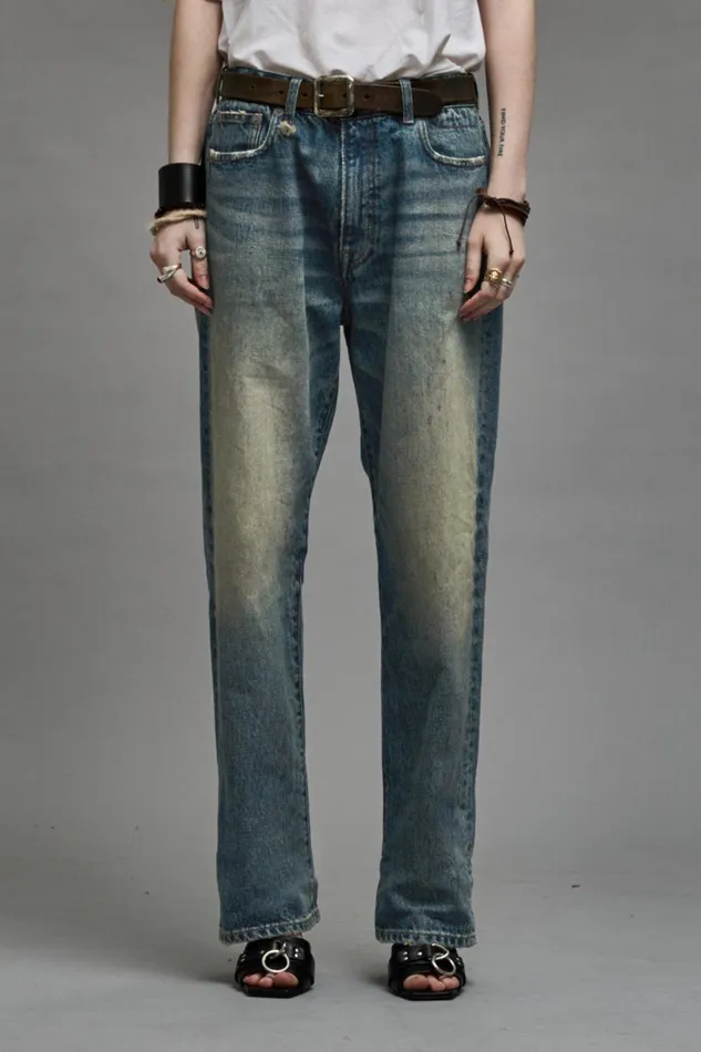 R13 Sale Women CUFFED XBOYFRIEND 8211 CLINTON BLUE