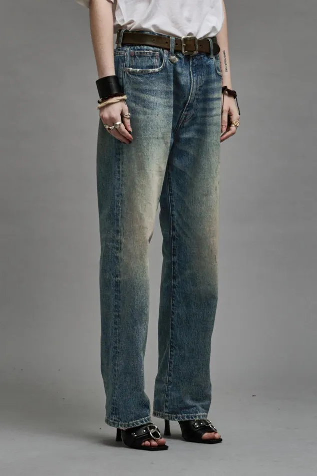 R13 Sale Women CUFFED XBOYFRIEND 8211 CLINTON BLUE