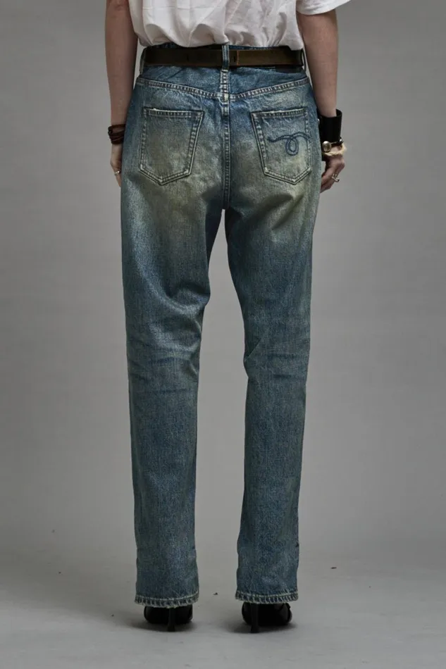 R13 Sale Women CUFFED XBOYFRIEND 8211 CLINTON BLUE