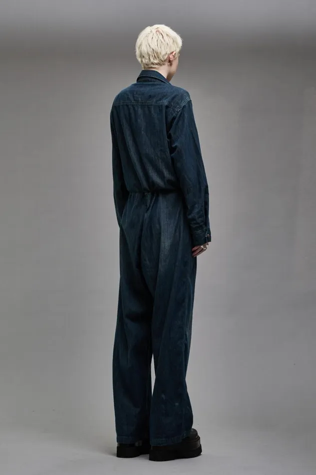 R13 Sale Women OPEN FRONT COVERALL 8211 CARMEN INDIGO