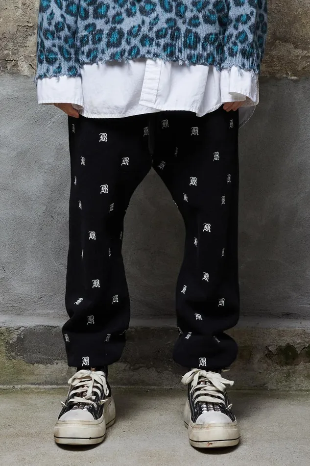 R13 Sale Women R13 ALLOVER SWEATPANTS 8211 BLACK