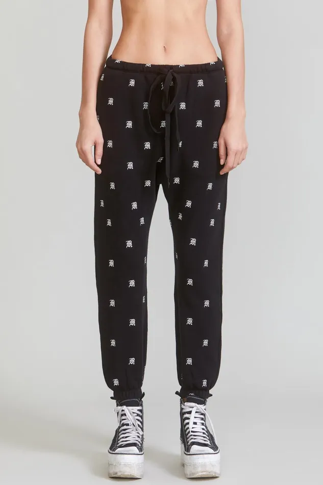 R13 Sale Women R13 ALLOVER SWEATPANTS 8211 BLACK