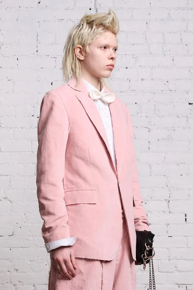 R13 Sale Women RAW CUT SHRUNKEN BLAZER 8211 PINK VELVET