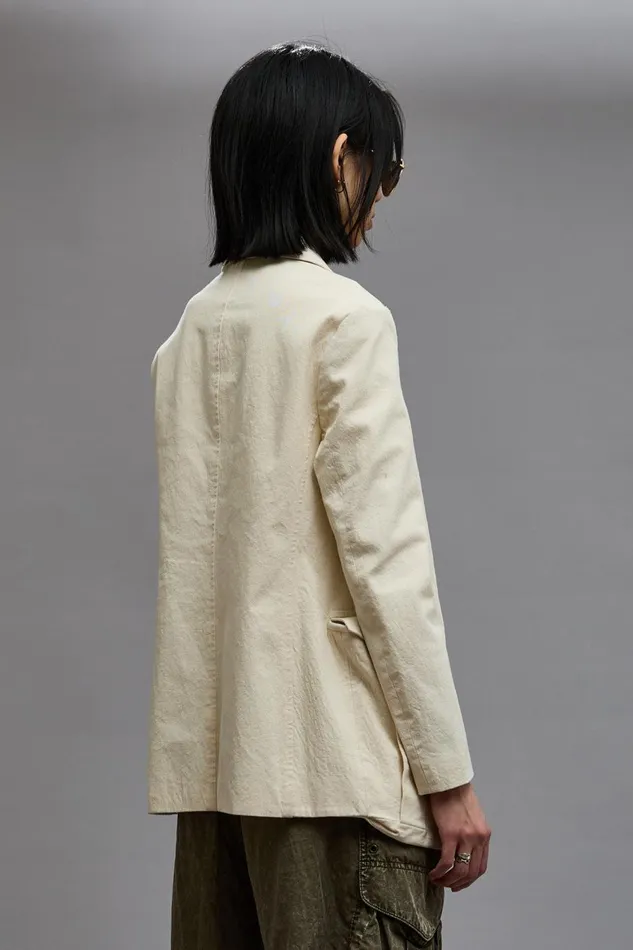 R13 Sale Women SHRUNKEN BELLOW POCKET BLAZER 8211 NATURAL
