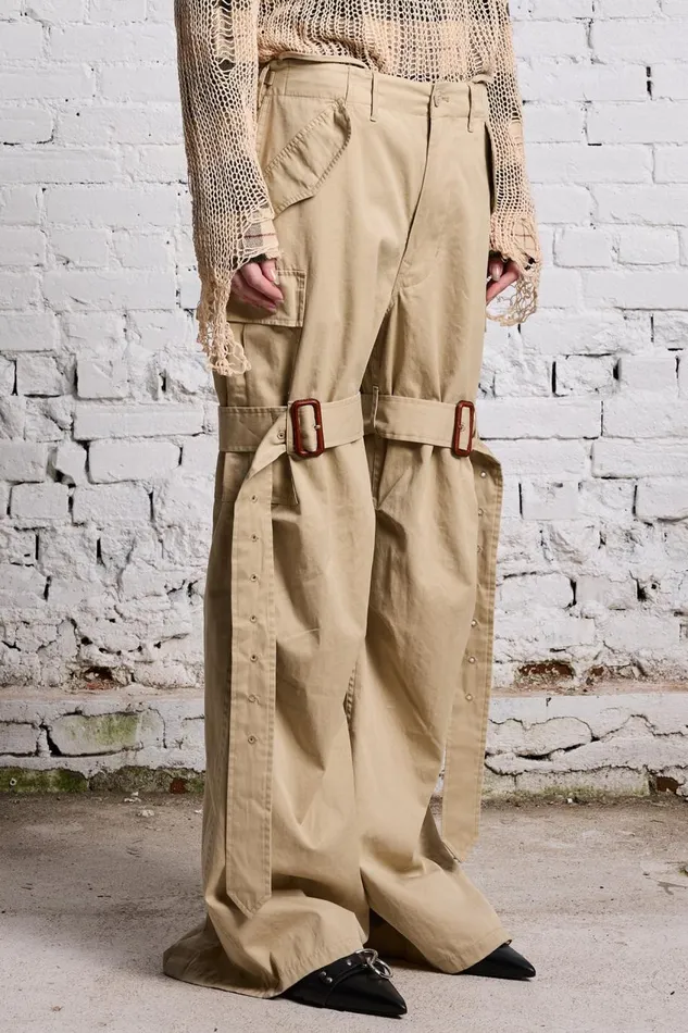 R13 Sale Women TRENCH CARGO 8211 LIGHT KHAKI