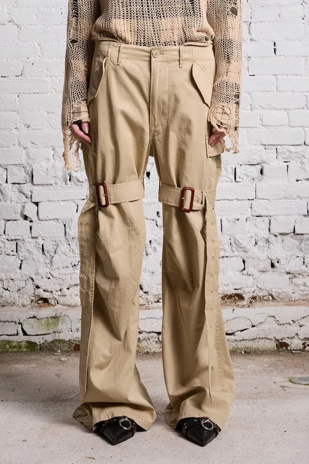 R13 Sale Women TRENCH CARGO 8211 LIGHT KHAKI