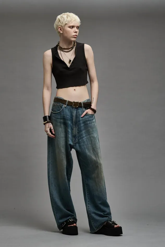 R13 Sale Women VENTI JEAN 8211 WEBER LINEN INDIGO