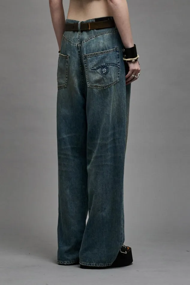 R13 Sale Women VENTI JEAN 8211 WEBER LINEN INDIGO