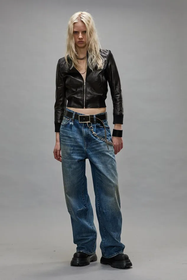 R13 Sale Women WAYNE JEANS 8211 DAWSON BLUE