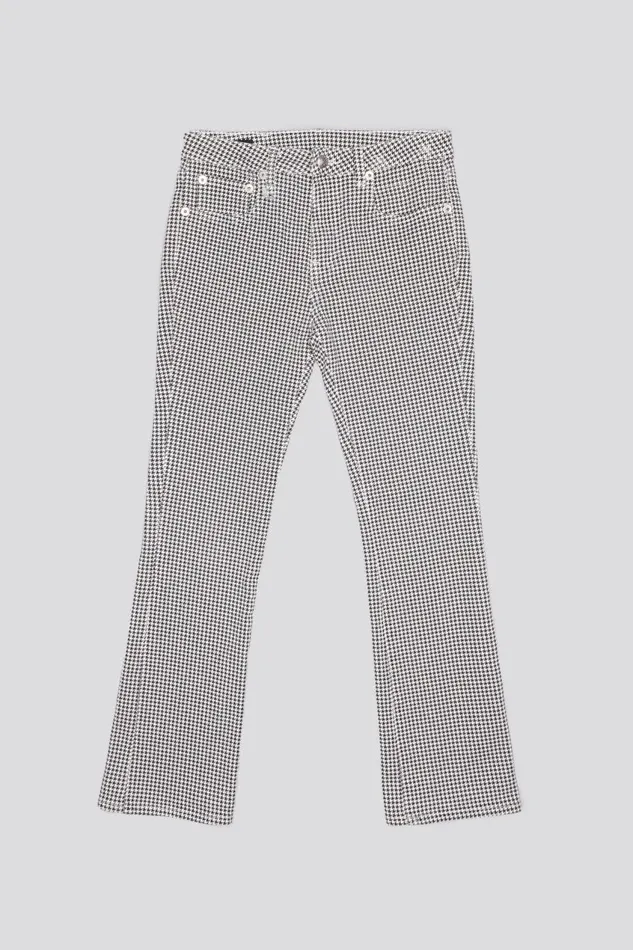 R13 Skinny Women KICK FIT 8211 PRINTED HOUNDSTOOTH JEANS