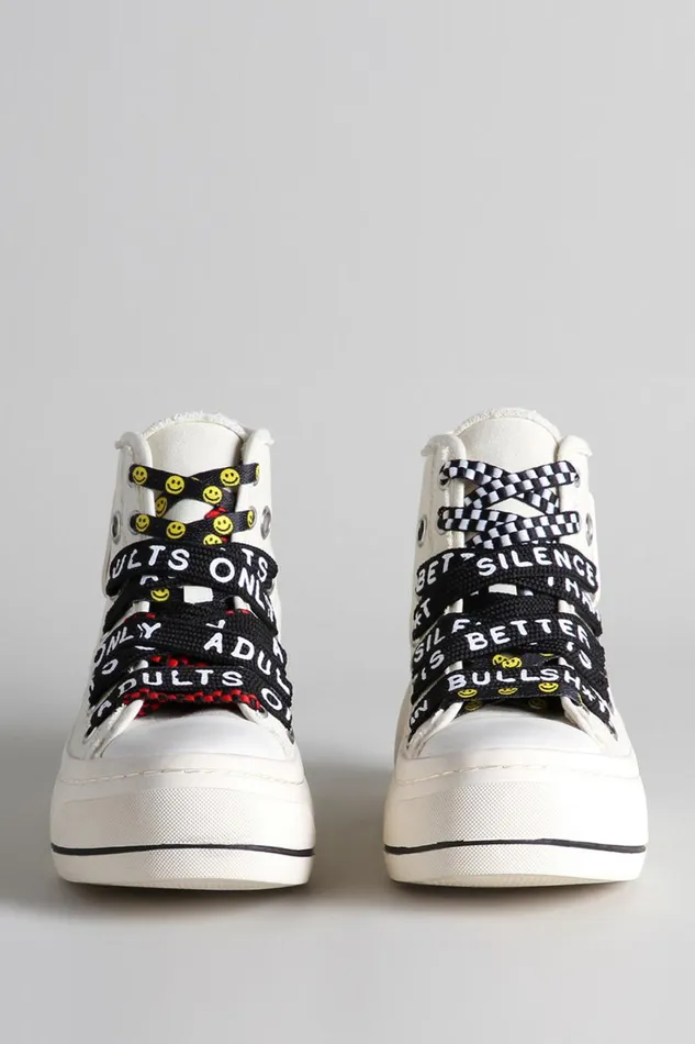 R13 Sneakers Women Kurt High Top Sneaker 8211 Ecru Denim