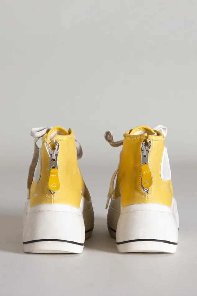 R13 Sneakers Women Kurt High Top Sneaker 8211 Gold Denim